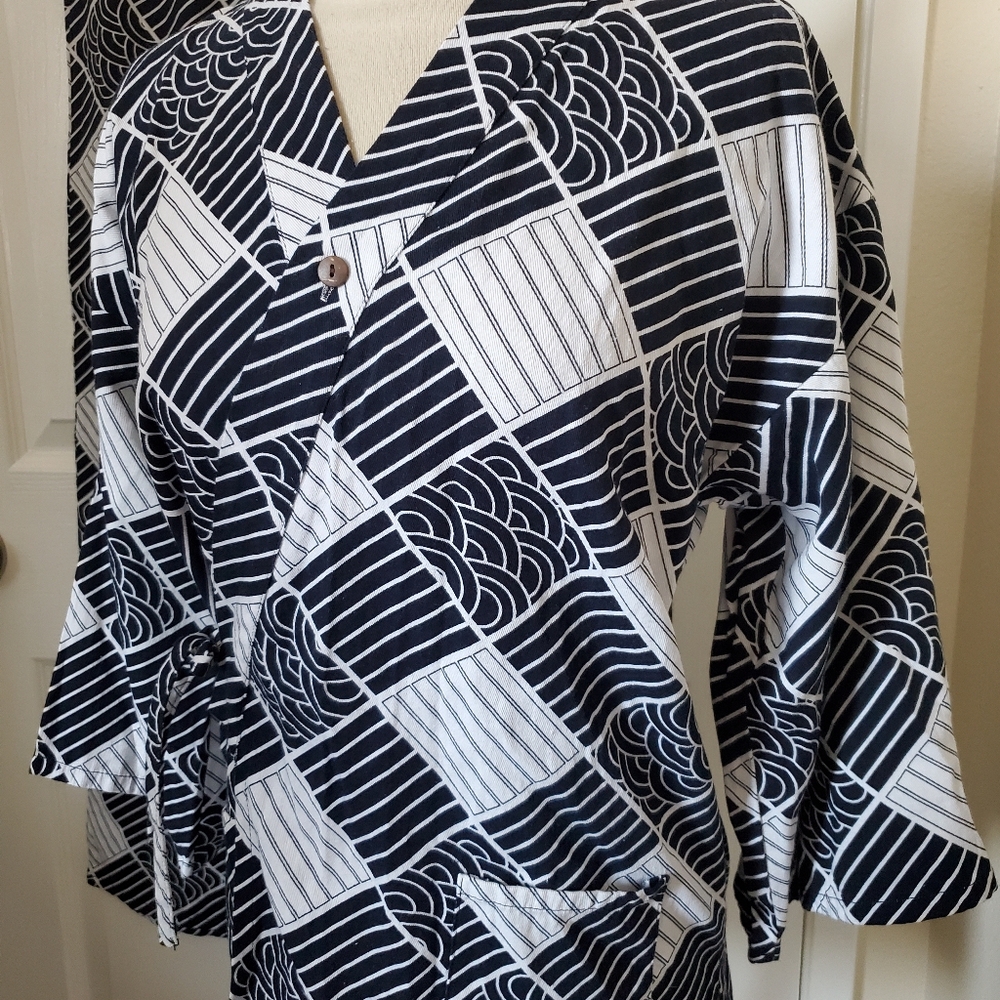 Navy Blue and White Pajamas Medium - Picture 9 of 17
